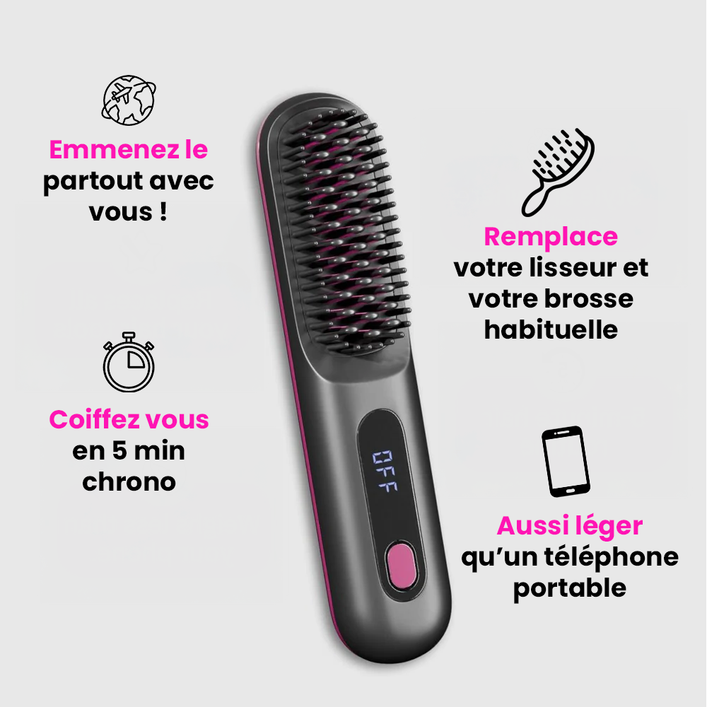 Brosse lissante portable Powlys - Express Brush 2.0